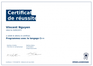 certif C++ Vincent Nguyen