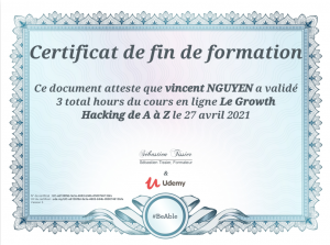 certif Growth Hacking Vincent Nguyen